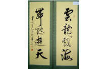 书法作品——云龙戏海对联