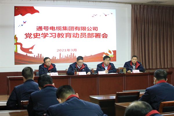 电缆集团组织召开党史学习教育动员部署会议
