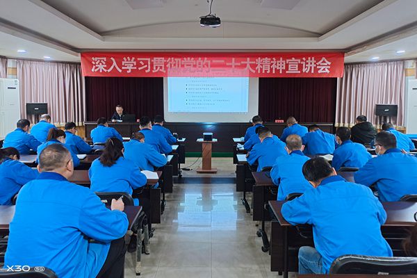 电缆集团党委副书记 纪委书记 工会主席孙岩到天缆公司宣讲党的二十大精神