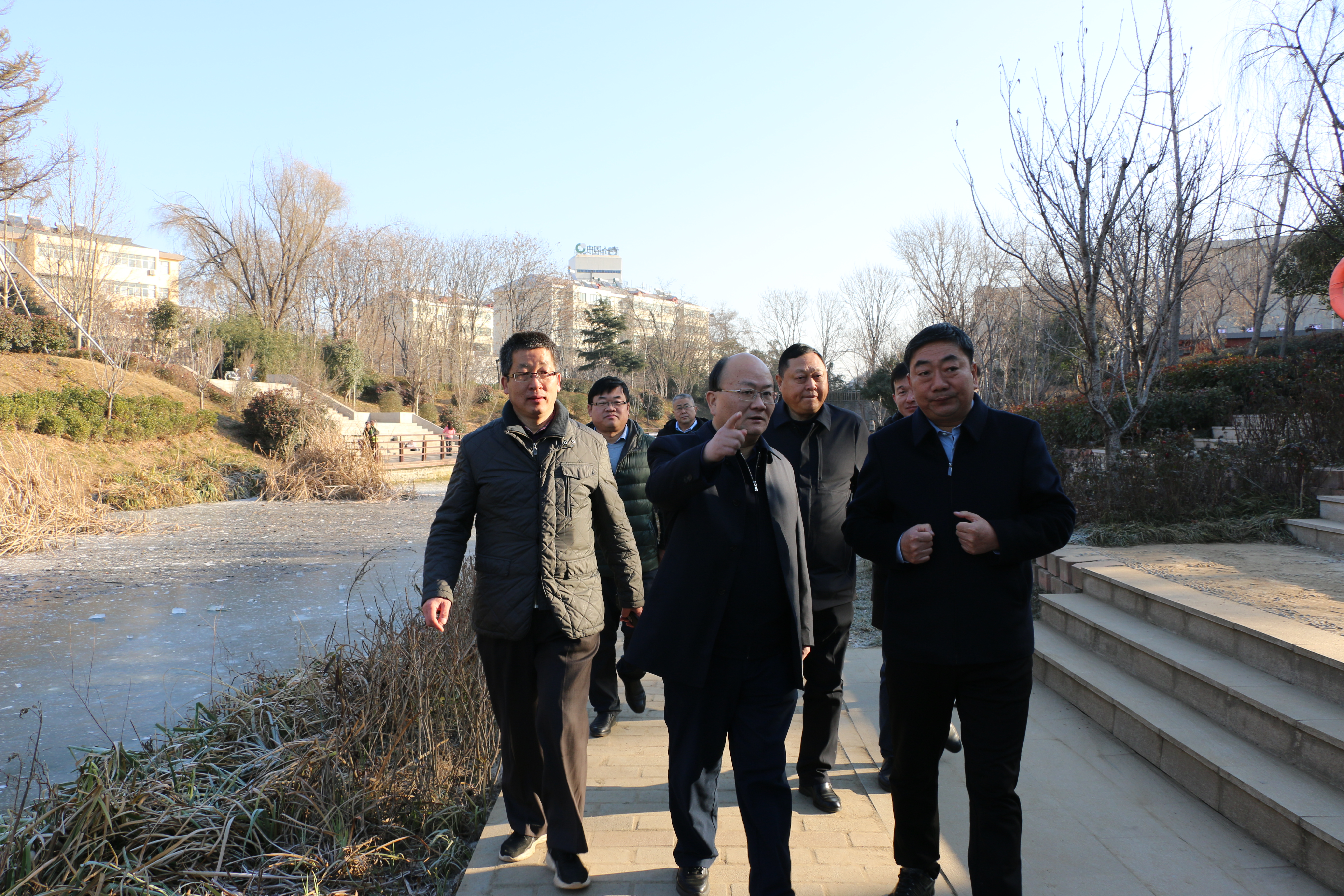 鹤壁市副市长邵七一调研新城区海绵城市建设水系生态治理建设项目