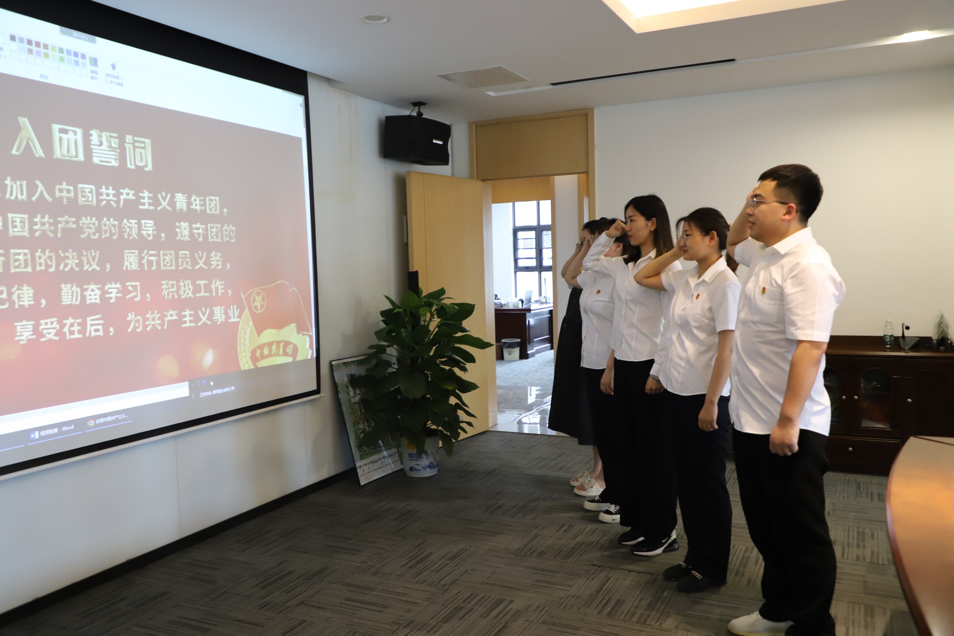通号置业团支部举办适龄团员退团仪式