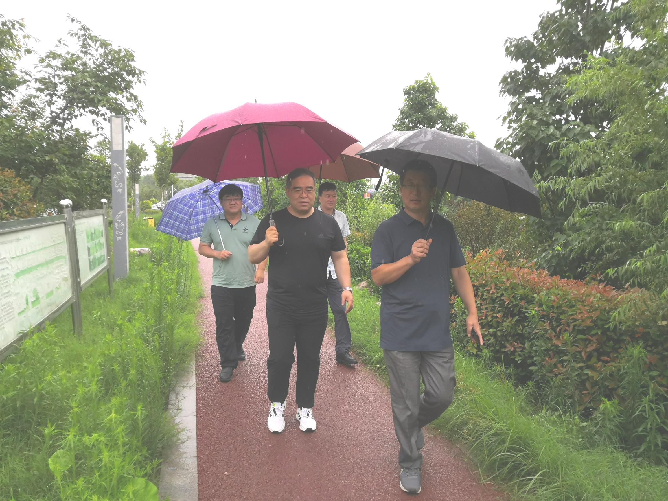 鹤壁市住建局领导考察水系防洪排涝工作